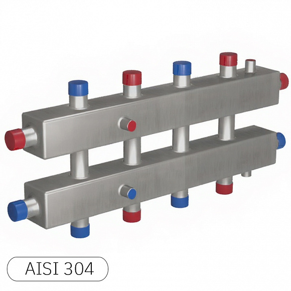 НЕРЖ Гидравлический коллектор RISPA КМГ 5 выходов (60 квт) 