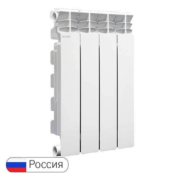 Алюминиевый радиатор STOUT GAMMA 500/100, 4 секции*