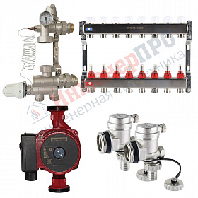 Комплект водяного теплого пола на 8 вых. до 120м2 (Rommer RMS-1200)*