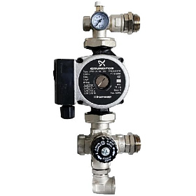 STOUT Насосно-смесительный узел с термостатическим клапаном с насосом Grundfos UPSO 25-65 130