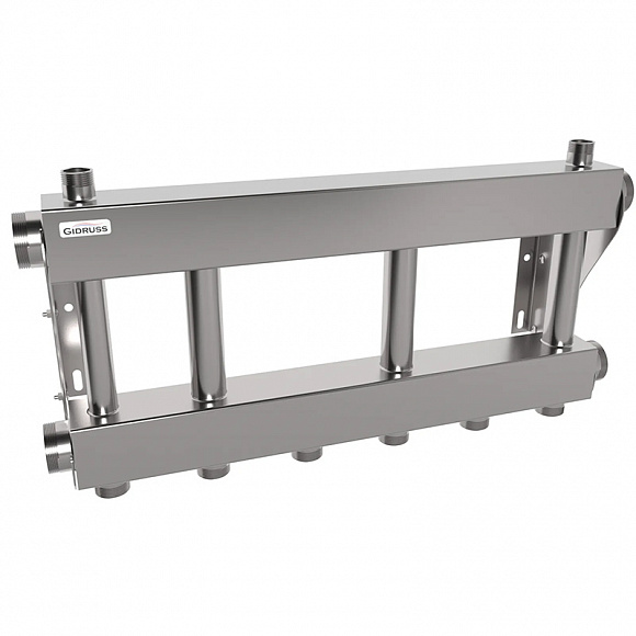 GIDRUSS Распределительный коллектор MKSS-250-3x32 (250 кВт, вх. 2", вых. 1/ 14")