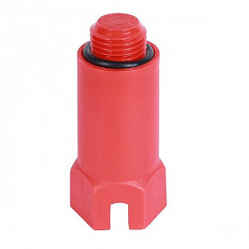 SFA-0035-200012 STOUT Заглушка Н 1/2" с плоской прокладкой (красная)