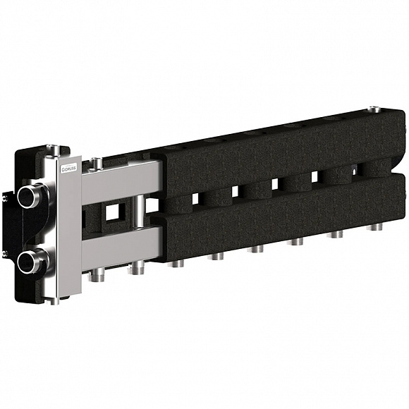 GIDRUSS Коллектор с гидрострелкой BMSS-80-5D (80 кВт, вх. 1 1/4", 4+1 вых. 1")