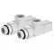 Royal Thermo CUBE Комплект дизайн-вентилей 1/2" осевой (белый)