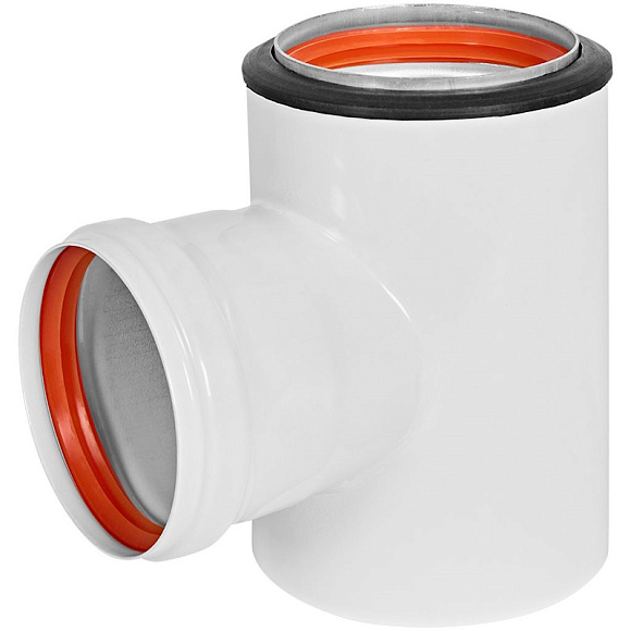 STOUT Адаптер универсальный Т-образный для перехода с D60/100 (м-п) на D80/80 (м-м сварной)