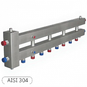 НЕРЖ Гирдравлический разделитель RISPA ГРУ+КМГ 4+1 выходов (60 квт)