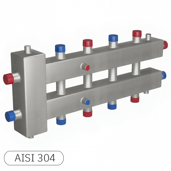 НЕРЖ Гирдравлический разделитель RISPA ГРУ+КМГ 5 выходов (100 квт)