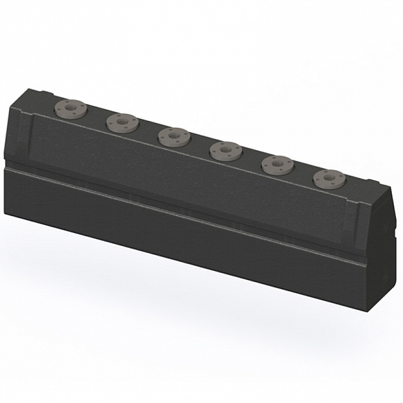 Распределительный коллектор DN 150 с фланцевыми отводами DN65, 3 контура, Q=70 м³/ч