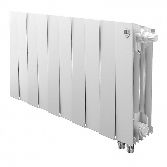 Биметаллический радиатор Royal Thermo Pianoforte BIANCO TRAFFICO 300, 10 секций (нижнее подключение)