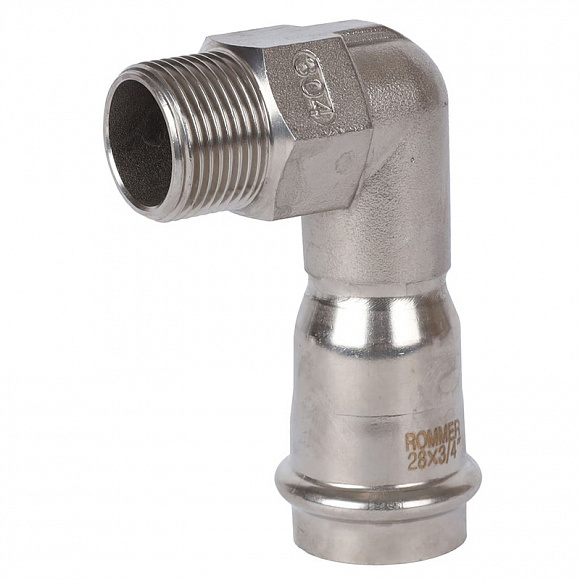 ROMMER Пресс угольник из нерж. стали 28х3/4 НР