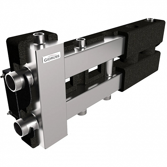 GIDRUSS Коллектор с гидрострелкой BM-80-3D (80 кВт, вх. 1 1/4", 2+1 вых. 1")