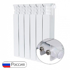 Биметаллический радиатор STOUT SPACE 500, 6 секций (нижнее правое подключение)