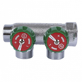 SMB-6850-343403 STOUT Коллектор регулирующий 3/4", 3 отвода 3/4"ЕК