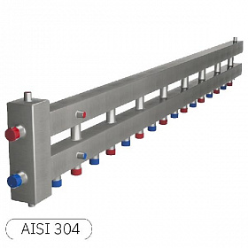 НЕРЖ Гирдравлический разделитель RISPA ГРУ+КМГ 8+1 выходов (100 квт)