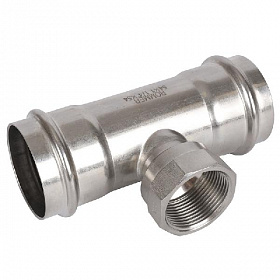 ROMMER Пресс тройник из нерж. стали 54х1 1/4 ВР