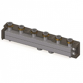 ELSEN Распределительный коллектор DN 32, 2 контура, в теплоизоляции, Q=6.5 м³/ч