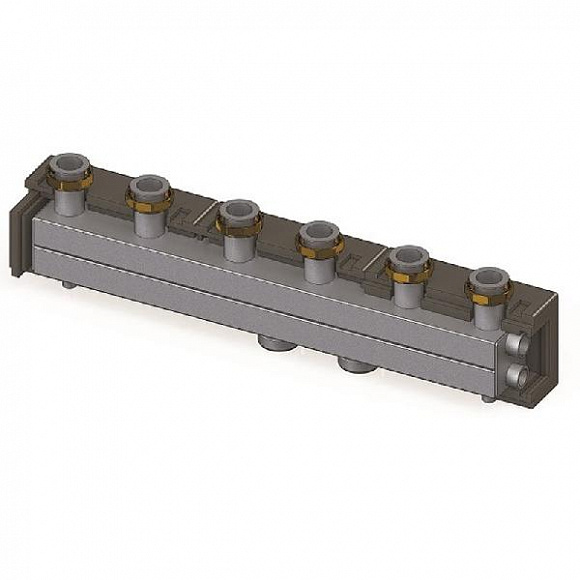 ELSEN Распределительный коллектор DN 25, 2 контура, в теплоизоляции, Q=3.5 м³/ч