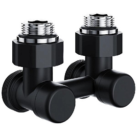 Royal Thermo Design Узел для нижнего подкл. угловой для двухтруб. системы 3/4" (черный)