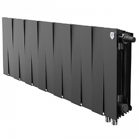 Биметаллический радиатор Royal Thermo Pianoforte NOIR SABLE 300, 14 секций (нижнее подключение)