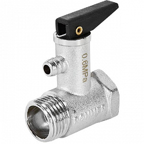 ROMMER Предохранительный клапан с ручкой сброса 1/2", 6 бар
