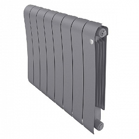Радиатор биметалл. Royal Thermo Infinity BIANCO SILVER SATIN 500, 8 секций