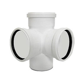 Контур Уют Крестовина двухплоскостная бесшумная Ду 110х110х110 90 гр.