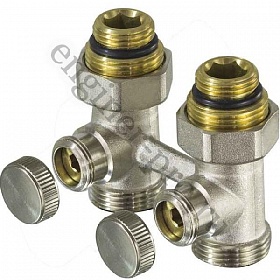 TIM Узел нижнего подключения радиатора, прямой 3/4х1/2"