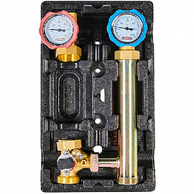 ROMMER Насосная группа с 3-х ходовым приводным смесителем 1" (в теплоизоляции) ЛЕВАЯ