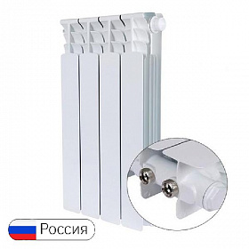 Биметаллический радиатор STOUT SPACE 500, 4 секции (нижнее правое подключение)