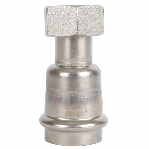 ROMMER Пресс муфта с накидной гайкой из нерж. стали 28х3/4