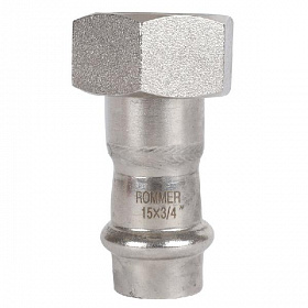 ROMMER Пресс муфта с накидной гайкой из нерж. стали 15х3/4