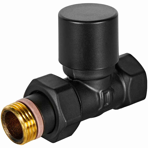 STOUT Design Вентиль нижний прямой 1/2", черный