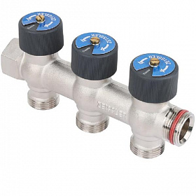 TIM Коллектор регулирующий с плавной регулировкой 3/4", 2 отвода 3/4" ЕК