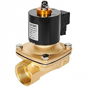 STOUT Клапан электромагнитный, прямого действия, 1 1/4" 220В (нормально закрытый)