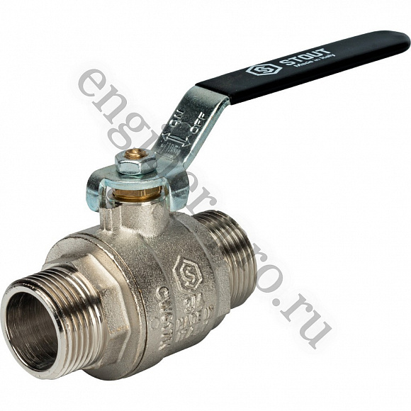 STOUT Кран шаровой, НР/НР, ручка рычаг 3/4" STOUT Кран шаровой, НР/НР, ручка рычаг 3/4"