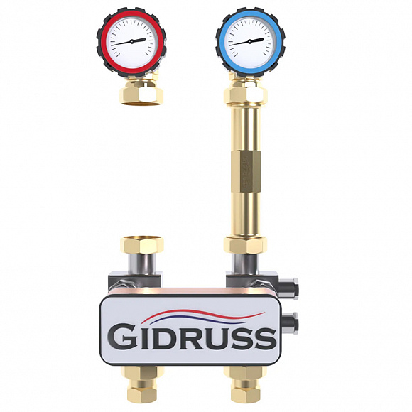 GIDRUSS Насосная группа с теплообменником 1 " (латунь, 30 кВт)