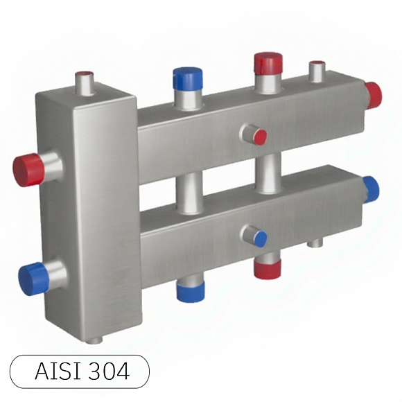 НЕРЖ Гирдравлический разделитель RISPA ГРУ+КМГ 3 выхода (100 квт)