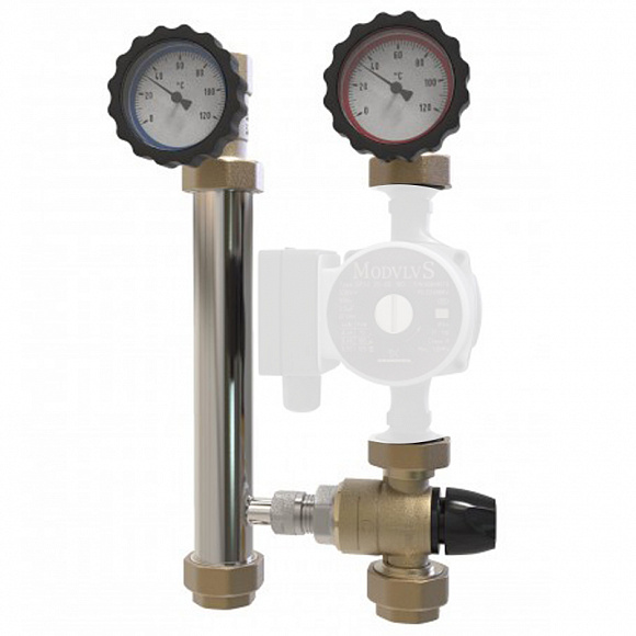 ПроксиТерм Насосная группа с термостатическим смесительным клапаном 1" (нерж.)