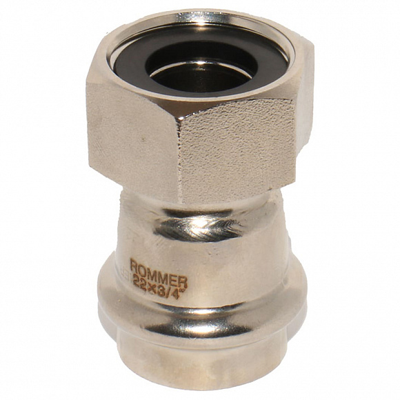 ROMMER Пресс муфта с накидной гайкой из нерж. стали 22х3/4