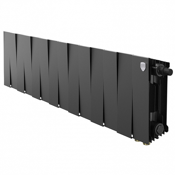 Биметаллический радиатор Royal Thermo Pianoforte NOIR SABLE 200, 14 секций (нижнее подключение)