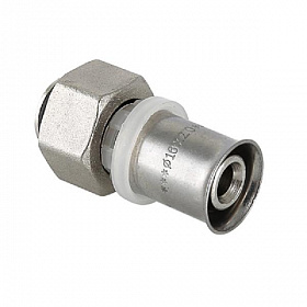 VALTEC Пресс муфта с накидной гайкой 16х1/2" для металлопластиковых труб