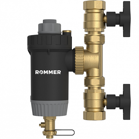 ROMMER Магнитный сепаратор шлама с щетками поворотный 1 1/4"