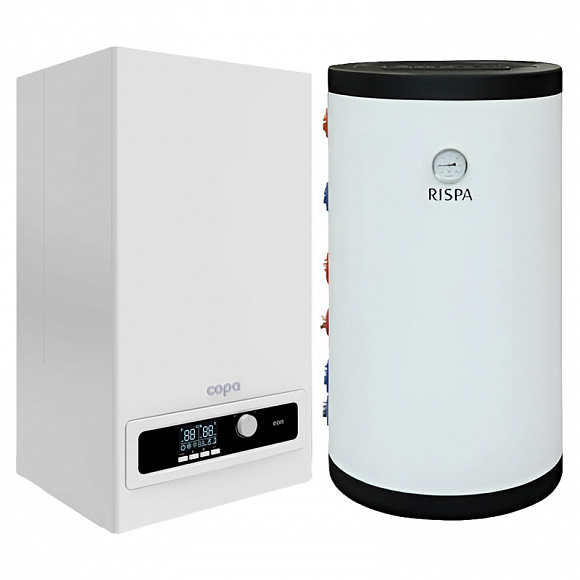 Пакет № 2 Газовый котел Сора EON 1.24 + бойлер RISPA 100 Пакет № 2 Газовый котел Сора EON 1.24 + бойлер RISPA 100