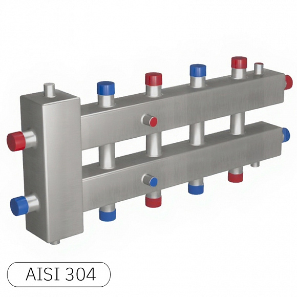 НЕРЖ Гирдравлический разделитель RISPA ГРУ+КМГ 5 выходов (60 квт)