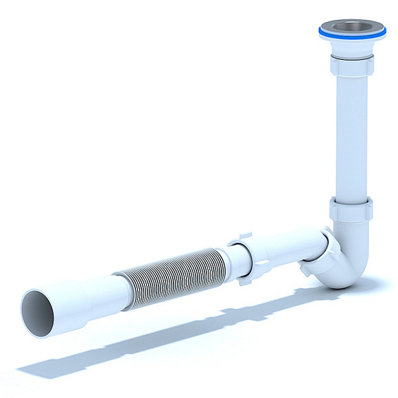 BD1016 Сифон для биде 1 1/4"*32 с гибкой трубой 32*40/50