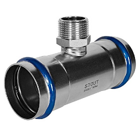 STOUT Пресс тройник из нерж. стали НР 54х1
