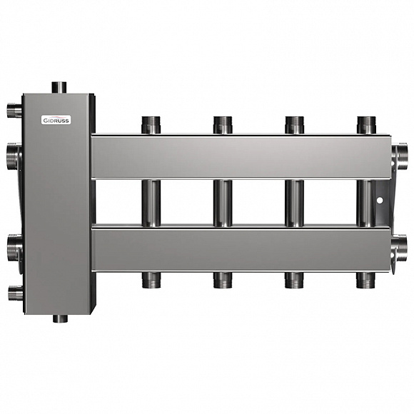 GIDRUSS Коллектор с гидрострелкой BM-150-5DU (до 150 кВт, вх. 1 1/2", 2+2+1 вых. 1")