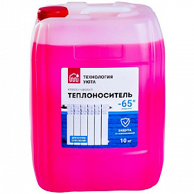 Теплоноситель "Технология уюта" -65, 10 литров (этиленгликоль) Теплоноситель "Технология уюта" -65, 10 литров (этиленгликоль)