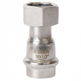 ROMMER Пресс муфта с накидной гайкой из нерж. стали 18х1/2