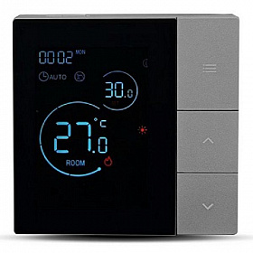 STOUT Комнатный терморегулятор 3А, ON/OFF, серый с кнопками